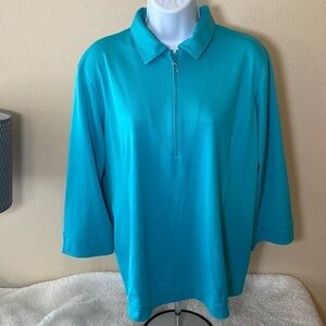 SPORT Haley 3/4 Sleeve 1/4 Zipper Top Size XL